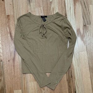 Forever 21 Olive Long Sleeve Top